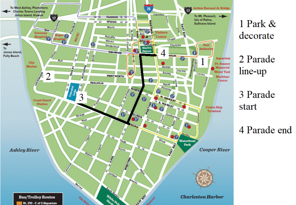 Charleston Holiday Parade Route